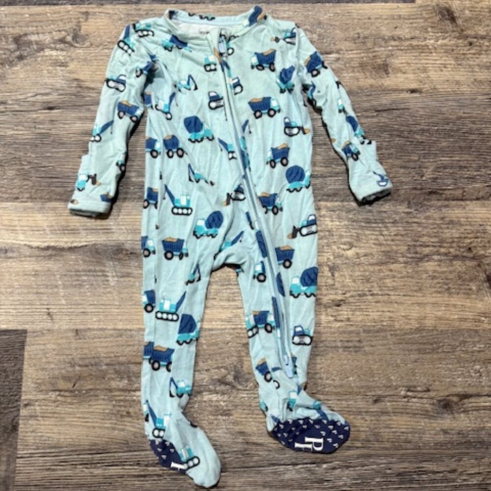 Posh Peanut Construction 0-3 Months Footie Pajamas